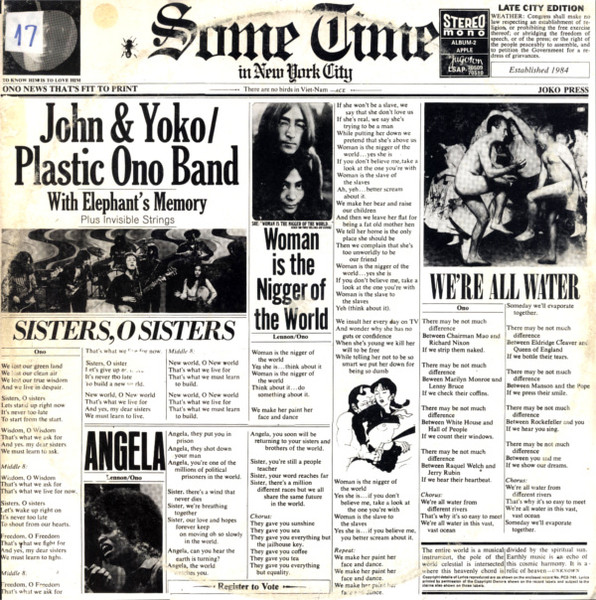 John Lennon & Yoko Ono / Plastic Ono Band – Some Time In New York 