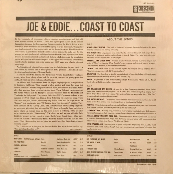 descargar álbum Joe & Eddie - Coast To Coast