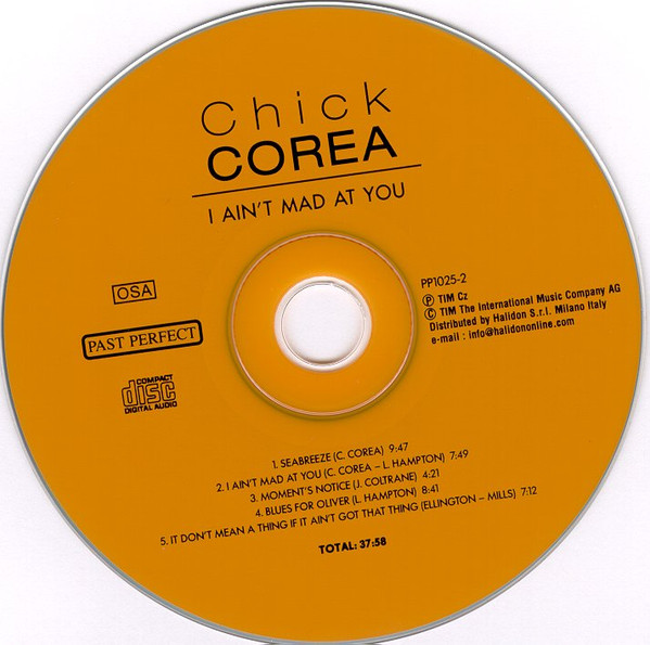 descargar álbum Chick Corea - I Aint Mad At You