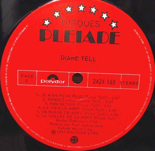 Diane Tell - Diane Tell | Polydor (2424 165) - 4