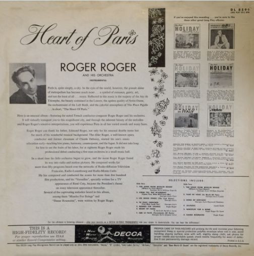 ladda ner album Roger Roger And His Orchestra - Heart Of Paris