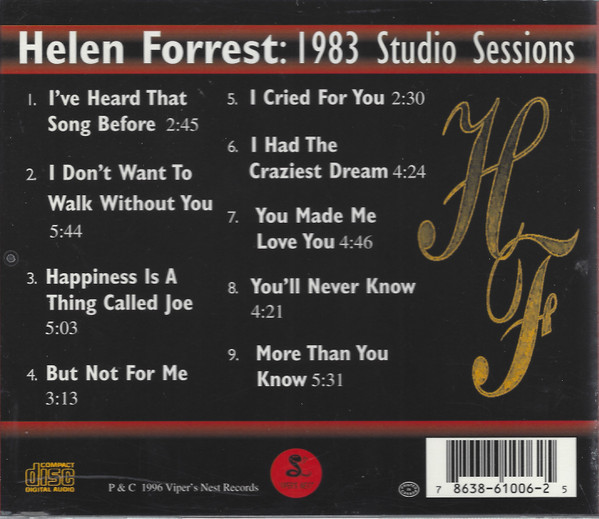 descargar álbum Helen Forrest - 1983 Studio Sessions