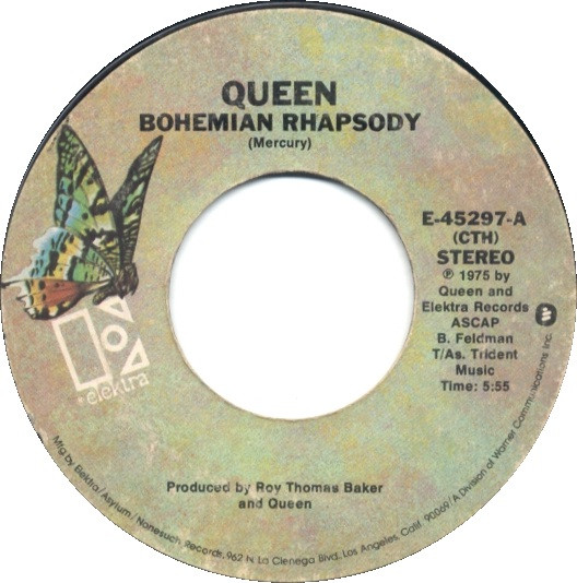 Queen – Bohemian Rhapsody (1975, CTH, Butterfly Label, Vinyl 