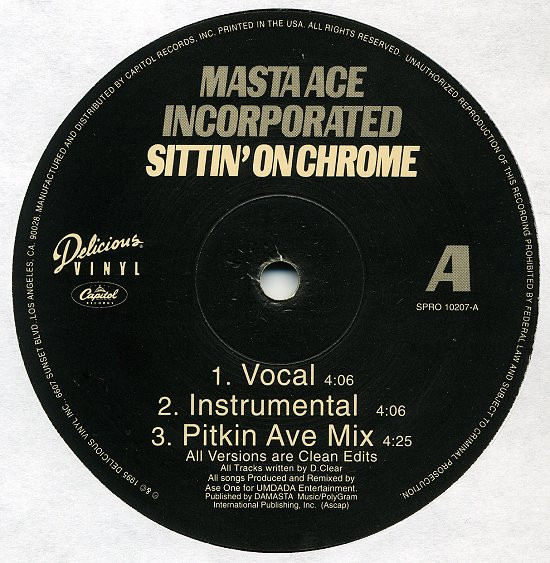 Masta Ace Incorporated – Sittin' On Chrome (1995, Vinyl) - Discogs