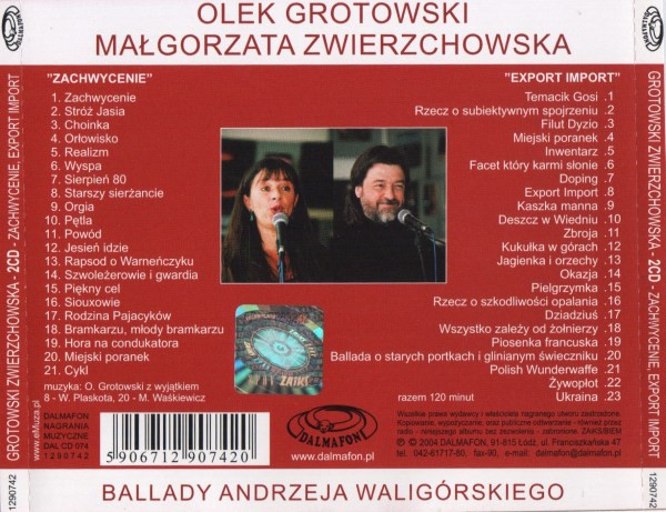 télécharger l'album Olek Grotowski, Małgorzata Zwierzchowska - ZachwycenieExport Import