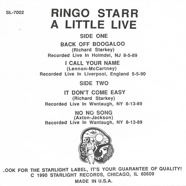 lataa albumi Ringo Starr - A Little Live