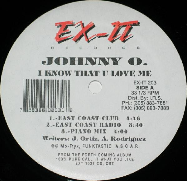 baixar álbum Johnny O - I Know That You Love Me