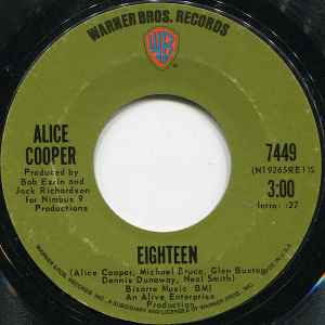 Eighteen / Body - Alice Cooper