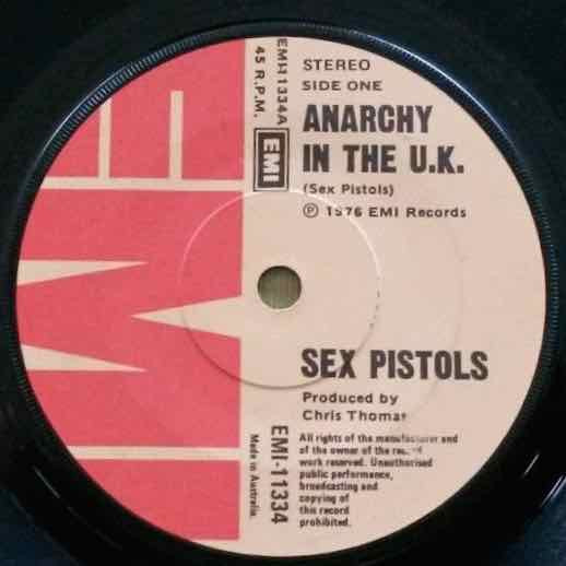 Sex Pistols Anarchy In The Uk 1976 Vinyl Discogs