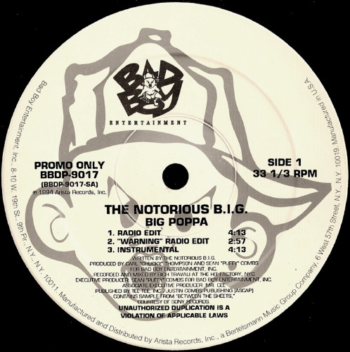 main land Fulfill invention The Notorious B.I.G. – Big Poppa (1994, Vinyl) - Discogs