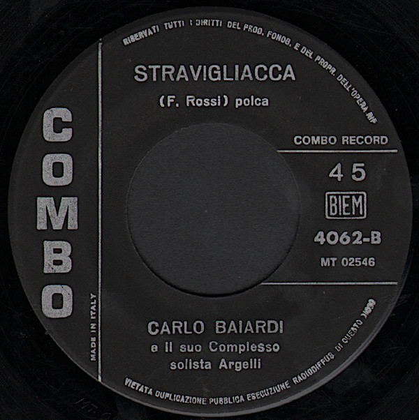 last ned album Carlo Baiardi E Il Suo Complesso - N 6 Valzer Del Pescatore Stravigliacca