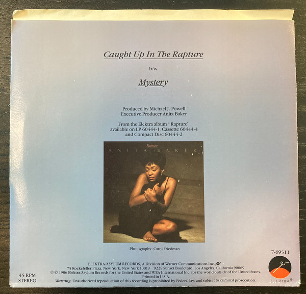 Anita Baker – Rapture (1986, Specialty Press, Vinyl) - Discogs