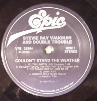 ladda ner album Stevie Ray Vaughan & Double Trouble - Couldnt Stand The Weather