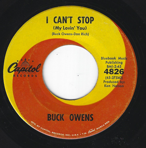 Buck Owens – I Can't Stop (My Lovin' You) (1962, Vinyl) - Discogs