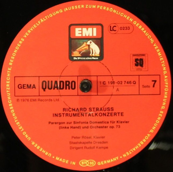télécharger l'album Richard Strauss Rudolf Kempe, Staatskapelle Dresden - Instrumentalkonzerte