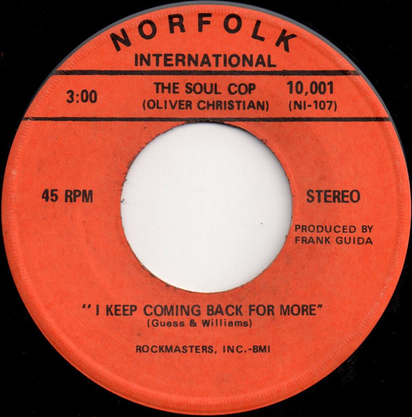 The Soul Cop, Oliver Christian – I Keep Coming Back For More (1976