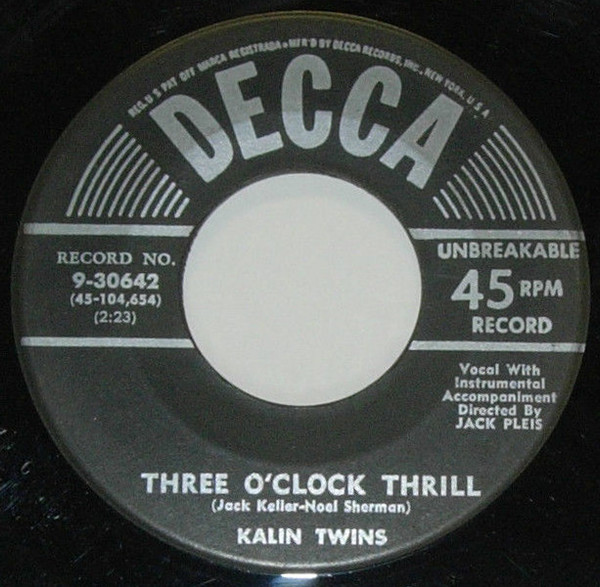 baixar álbum Kalin Twins - Three OClock Thrill