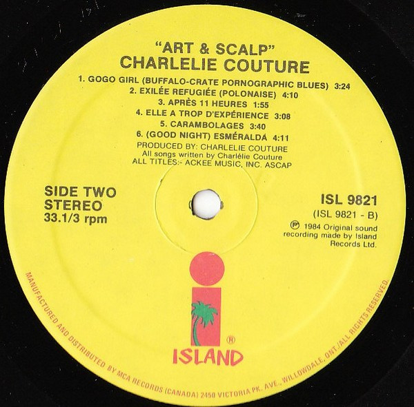 Charlélie Couture - Art & Scalp | Island Records (ISL-9821) - 4