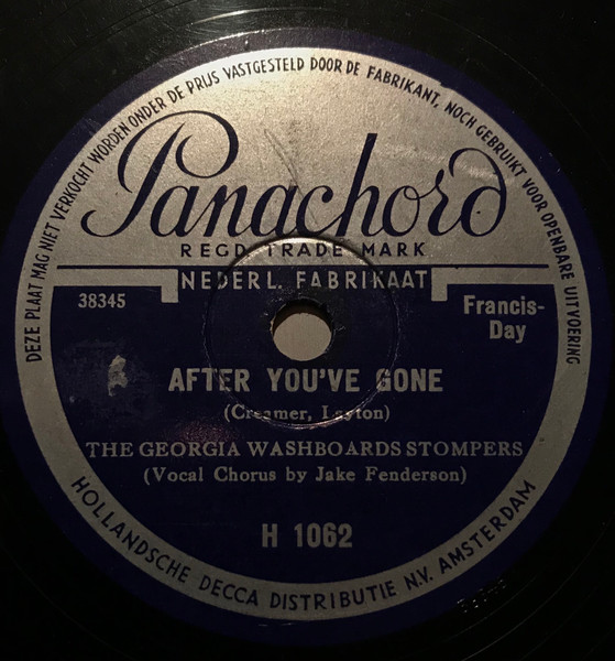 The Georgia Washboard Stompers – After You've Gone / Alexander's Ragtime  Band (Shellac) - Discogs