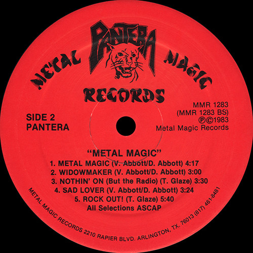 大切な Pantera/ パンテラ/ Metal Magic/ 1983年 洋楽 - www