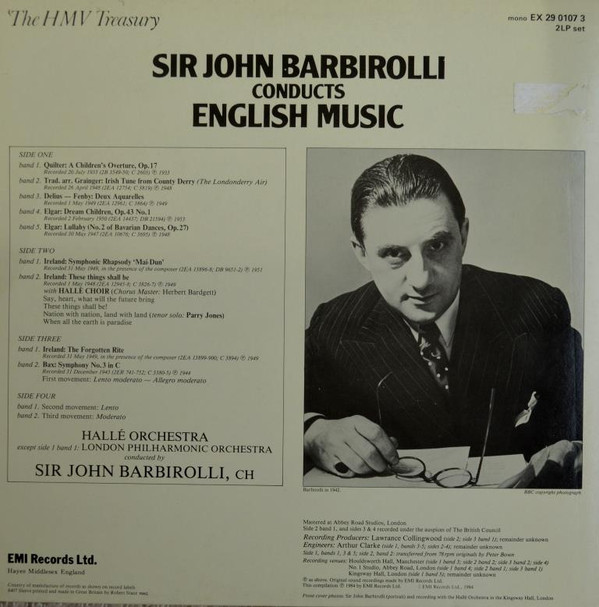 descargar álbum Barbirolli - Sir John Barbirolli Conducts English Music