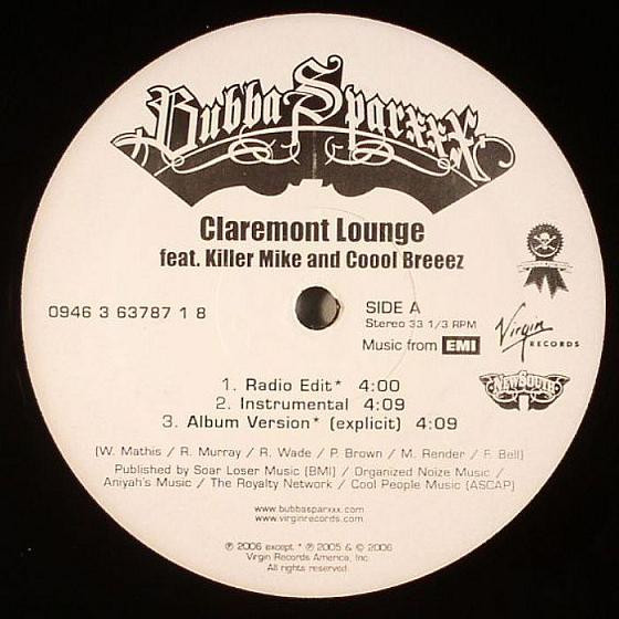 Bubba Sparxxx Claremont Lounge 2006 Vinyl Discogs