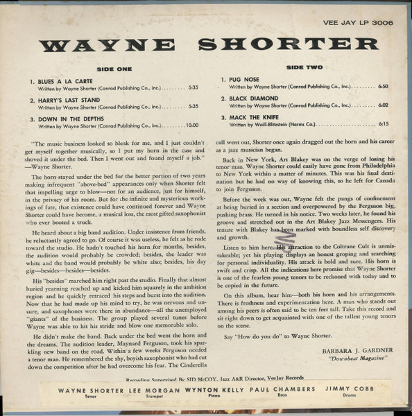 Wayne Shorter - Introducing Wayne Shorter | Releases | Discogs