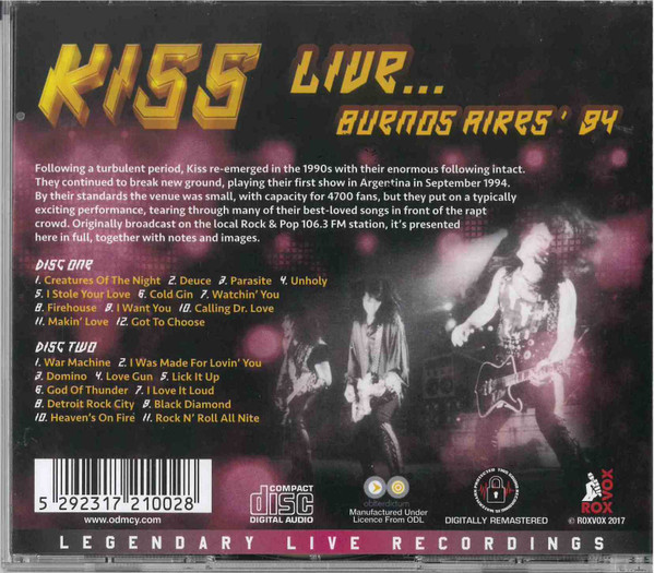 Album herunterladen Kiss - LiveBuenos Aires 94