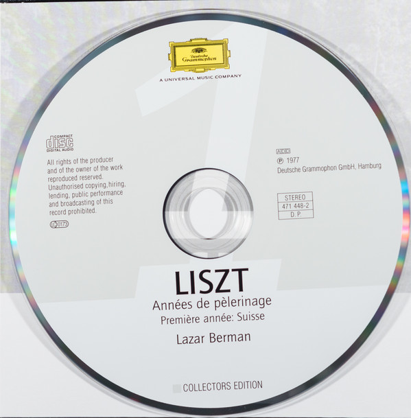 baixar álbum Liszt Lazar Berman - Années De Pèlerinage Complete Recording