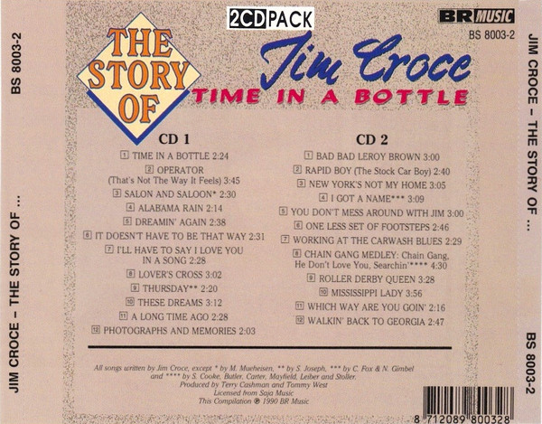 descargar álbum Jim Croce - The Story Of Time In A Bottle