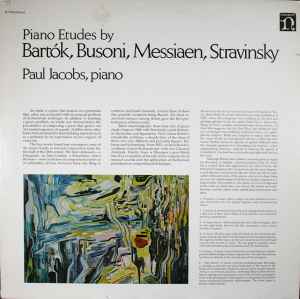 Piano Etudes - Bartók / Busoni / Messiaen / Stravinsky, Paul Jacobs