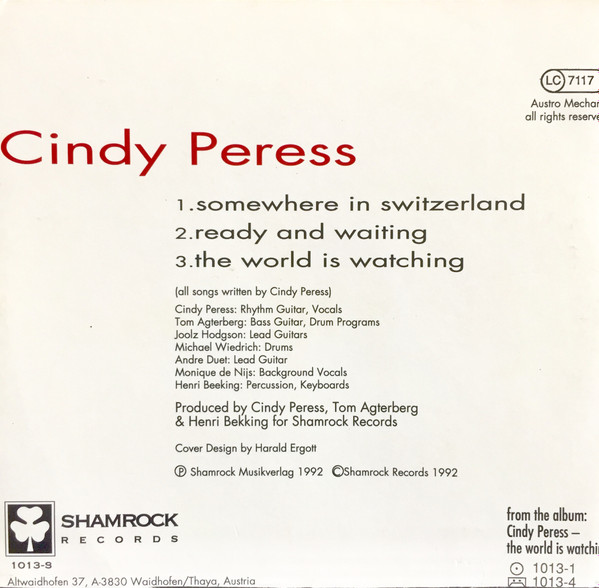 last ned album Cindy Peress - Somewhere In Switzerland