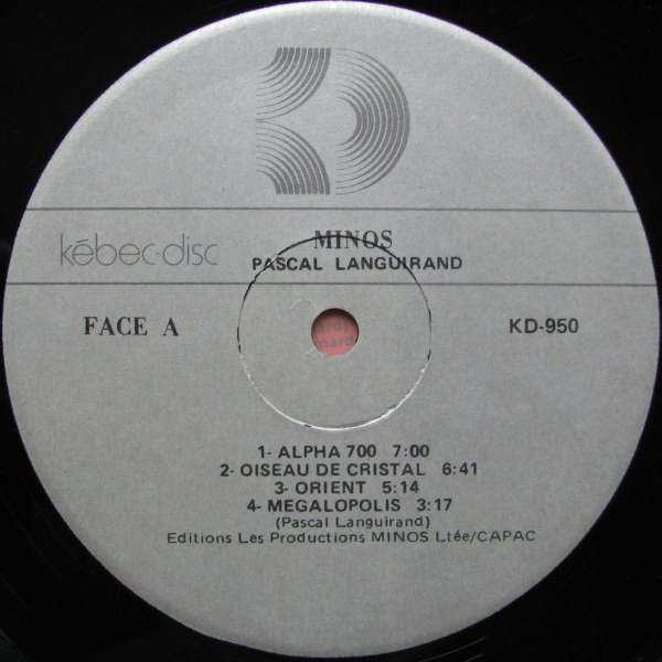 Pascal Languirand - Minos | Kébec-Disc (KD-950) - 3