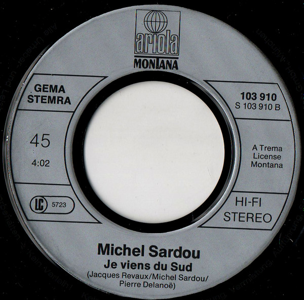 Album herunterladen Download Michel Sardou - Les Lacs Du Connemara Je Viens Du Sud album