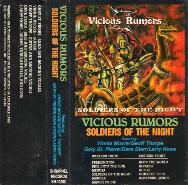 Vicious Rumors – Soldiers Of The Night (CD) - Discogs