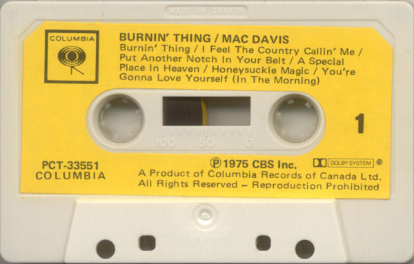 descargar álbum Mac Davis - Burnin Thing
