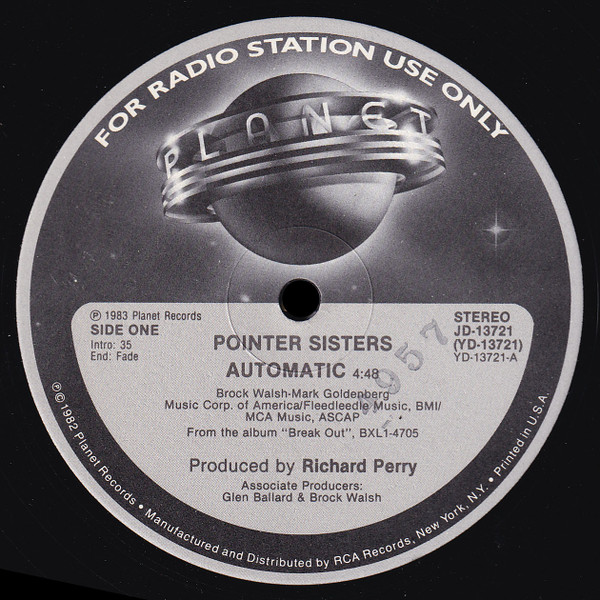 Pointer Sisters – Automatic (1983, Vinyl) - Discogs