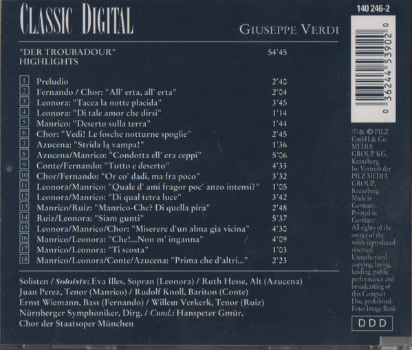 last ned album Giuseppe Verdi - Der Troubadour Highlights