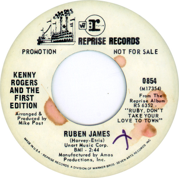Kenny Rogers And The First Edition – Ruben James / Sunshine (1969