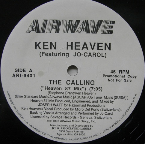 télécharger l'album Ken Heaven Featuring JoCarol - The Calling Heaven 87 Mix