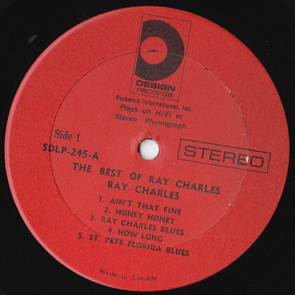 Ray Charles - The Best Of Ray Charles | Design Records (SDLP-245) - 4