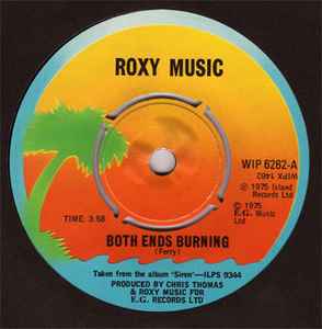 Roxy Music - Both Ends Burning album cover