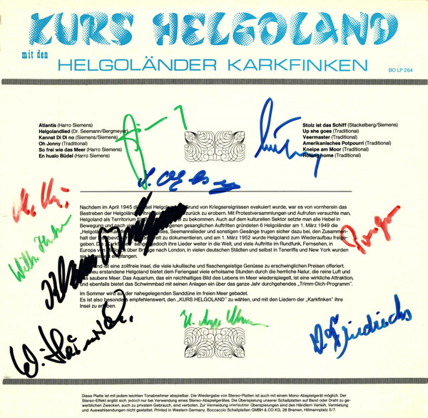 Album herunterladen Helgoländer Karkfinken - Kurs Helgoland Mit Den Helgoländer Karkfinden