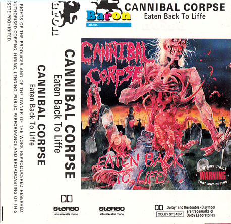 Cannibal Corpse – Eaten Back To Life (Cassette) - Discogs