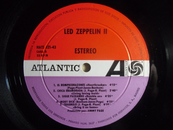 Led Zeppelin – Led Zeppelin II (1969, Vinyl) - Discogs