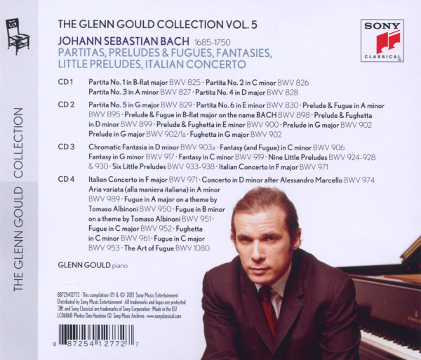 last ned album Glenn Gould, Johann Sebastian Bach - Glenn Gould Plays Bach 6 Partitas Chromatic Fantasy Italian Concerto The Art of the Fugue excerpts Preludes Fugues Fantasies