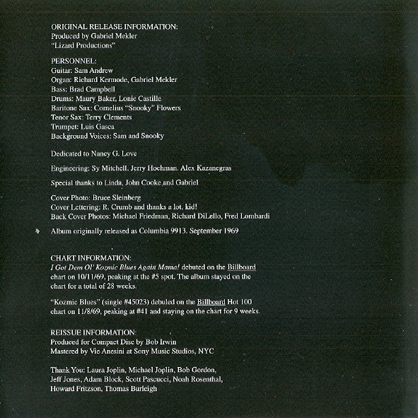 ladda ner album Janis Joplin - I Got Dem Ol Kozmic Blues Again Mama 9 Bonus Tracks