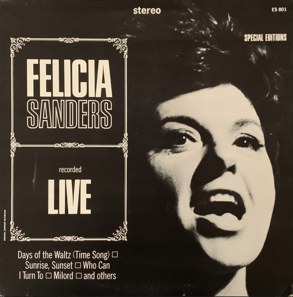 Felicia Sanders – Live (1965, Vinyl) - Discogs