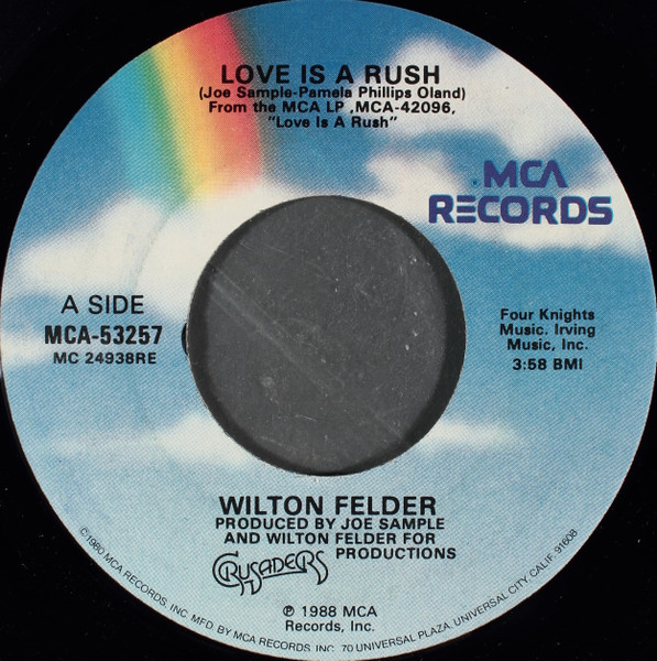 Wilton Felder – Love Is A Rush (1987, Vinyl) - Discogs