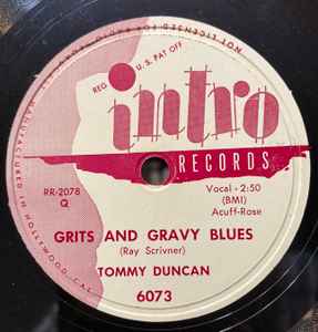 Tommy Duncan - Grits And Gravy Blues / It May Take A Long, Long Time album cover